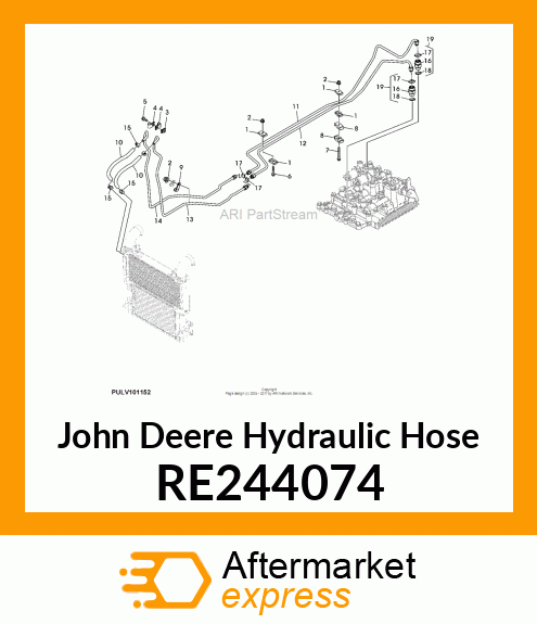 HYDRAULIC HOSE, OIL COOLER RE244074