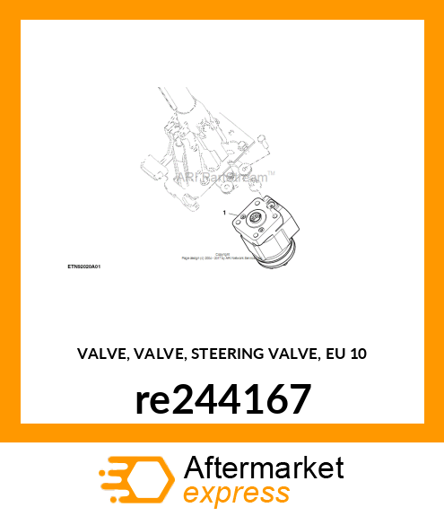 VALVE, VALVE, STEERING VALVE, EU 10 re244167