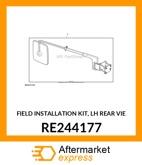 FIELD INSTALLATION KIT, LH REAR VIE RE244177