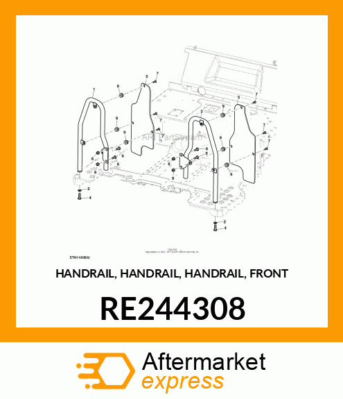 HANDRAIL, HANDRAIL, HANDRAIL, FRONT RE244308