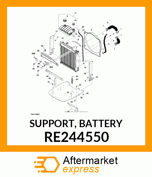 SUPPORT, BATTERY RE244550