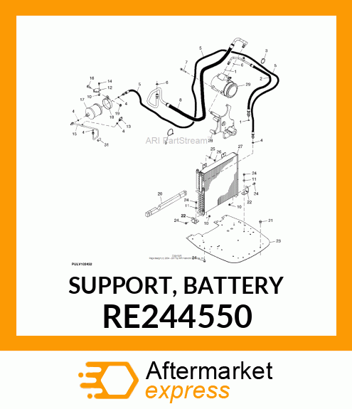 SUPPORT, BATTERY RE244550