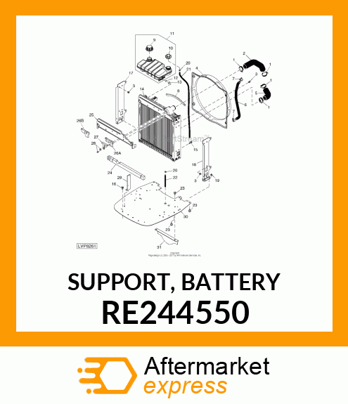 SUPPORT, BATTERY RE244550