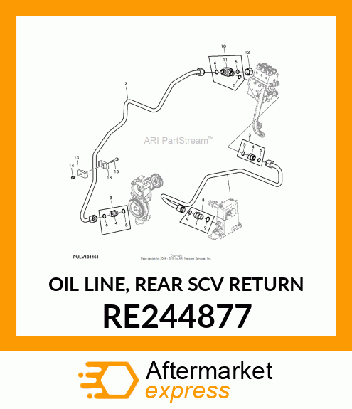 OIL LINE, REAR SCV RETURN RE244877