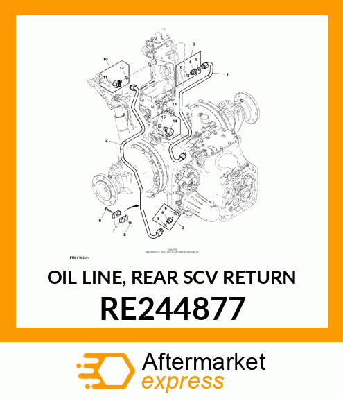 OIL LINE, REAR SCV RETURN RE244877