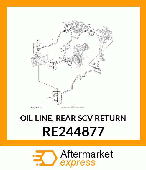 OIL LINE, REAR SCV RETURN RE244877