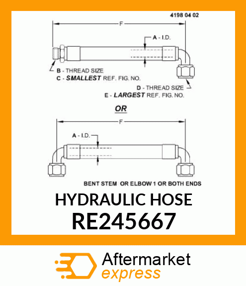 HYDRAULIC HOSE RE245667