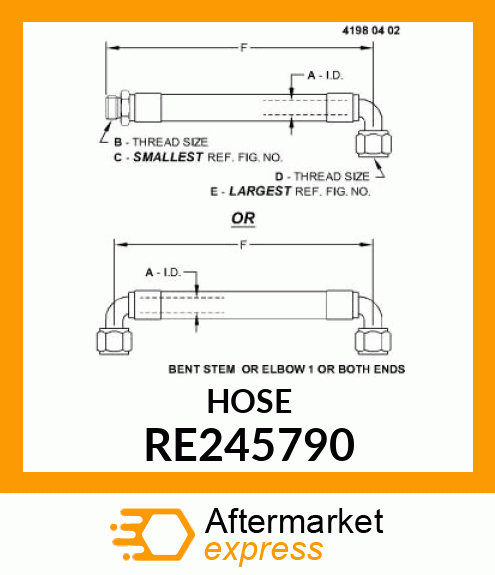 HYDRAULIC HOSE RE245790