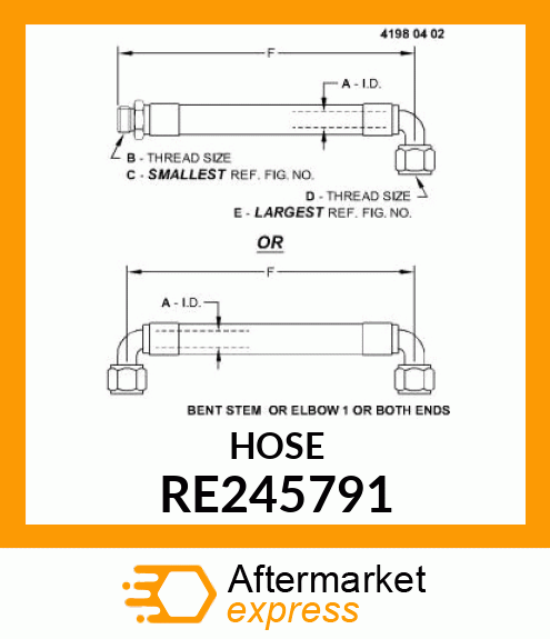 HYDRAULIC HOSE RE245791