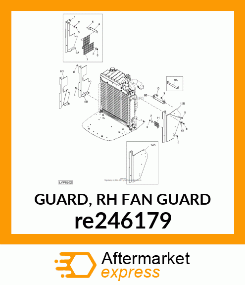 GUARD, RH FAN GUARD re246179