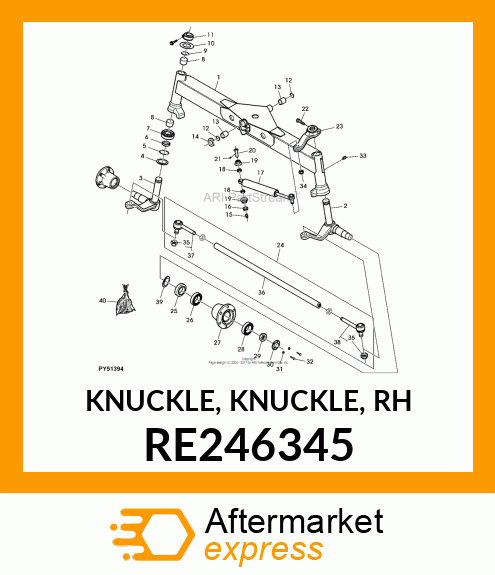 KNUCKLE, KNUCKLE, RH RE246345