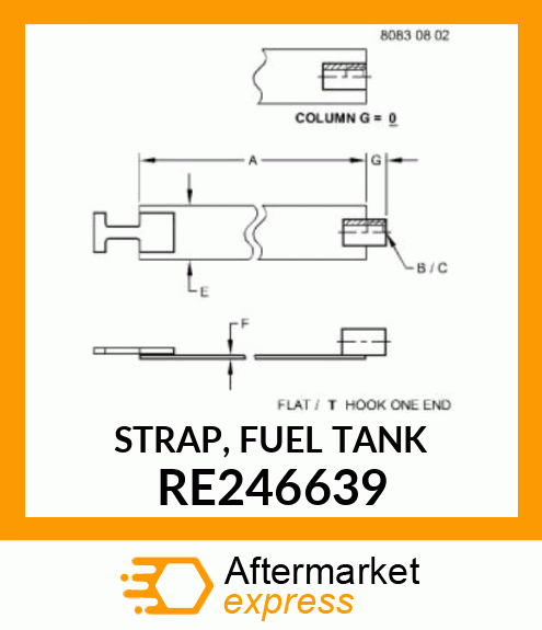 STRAP, FUEL TANK RE246639