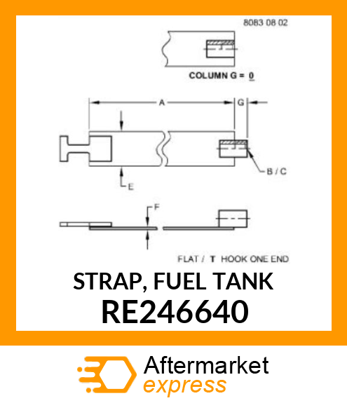 STRAP, FUEL TANK RE246640