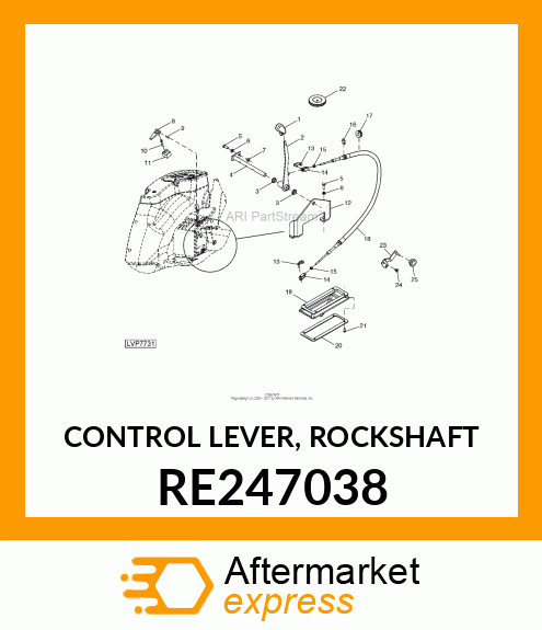 CONTROL LEVER, ROCKSHAFT RE247038