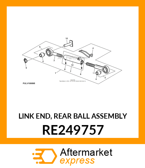 LINK END, REAR BALL ASSEMBLY RE249757