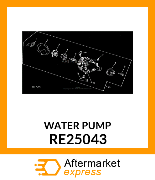 KIT,WATER PUMP RE25043