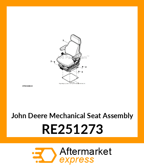 SEAT ASSEMBLY, VINYL WITH MECHANICA RE251273