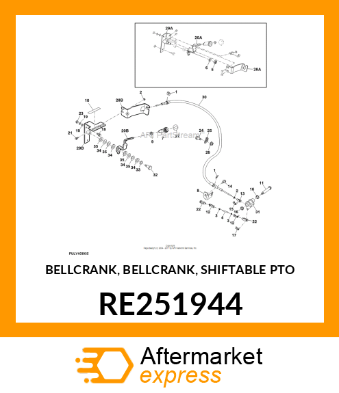 BELLCRANK, BELLCRANK, SHIFTABLE PTO RE251944