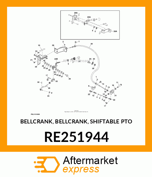 BELLCRANK, BELLCRANK, SHIFTABLE PTO RE251944