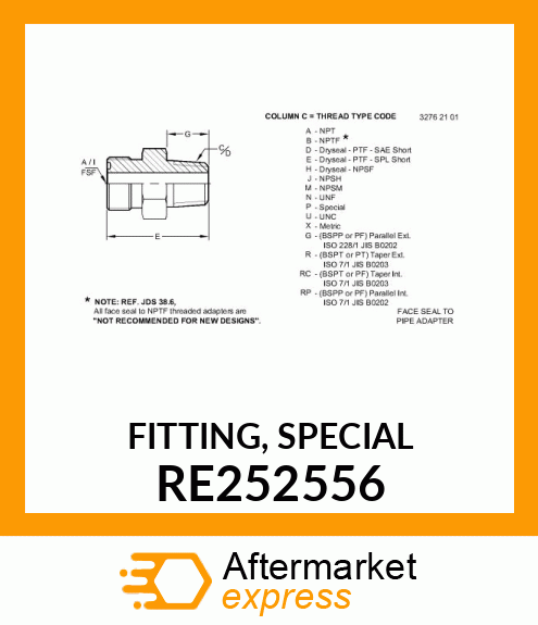 FITTING, SPECIAL RE252556