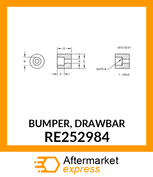 BUMPER, DRAWBAR RE252984