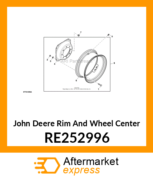 RIM AND WHEEL CENTER, WHEEL, DISK amp; RE252996