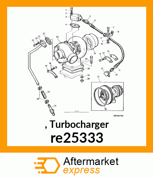 KIT,TURBOCHARGER SERVICE re25333