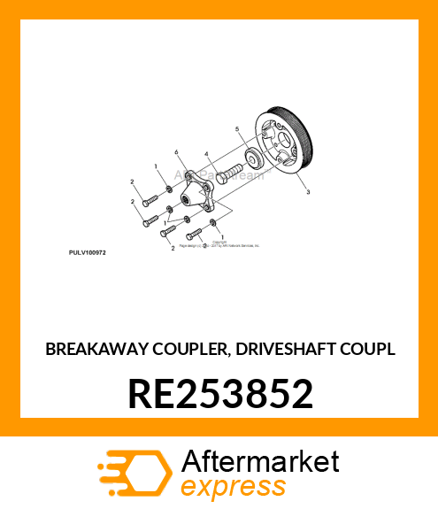 BREAKAWAY COUPLER, DRIVESHAFT COUPL RE253852