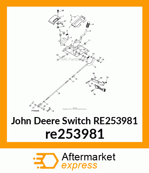 SWITCH, PTO 6 POLE re253981