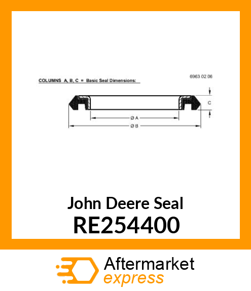 SEAL, MECHANICAL FACE SEAL RE254400