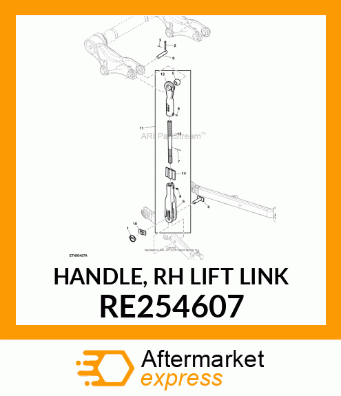 HANDLE, RH LIFT LINK RE254607