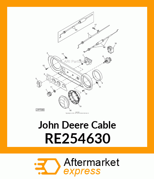 CABLE, CONTROL WATERVALVE RE254630