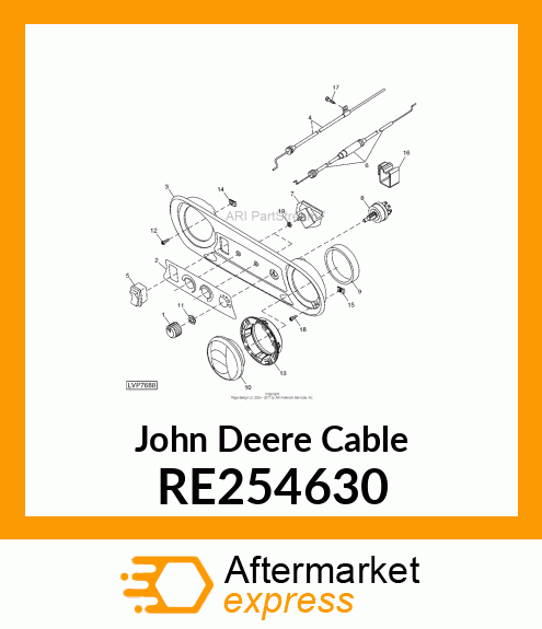 CABLE, CONTROL WATERVALVE RE254630