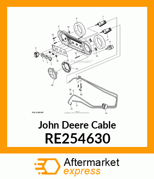 CABLE, CONTROL WATERVALVE RE254630