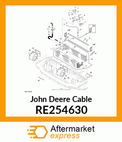 CABLE, CONTROL WATERVALVE RE254630