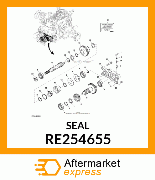 SEAL, MFWD OUTPUT SHAFT RE254655