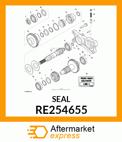 SEAL, MFWD OUTPUT SHAFT RE254655