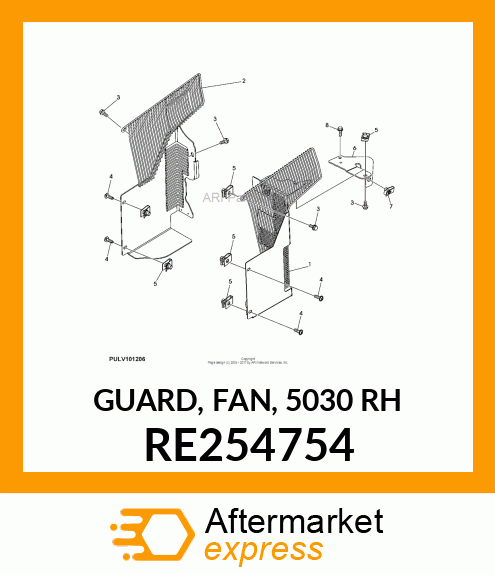 GUARD, FAN, 5030 RH RE254754