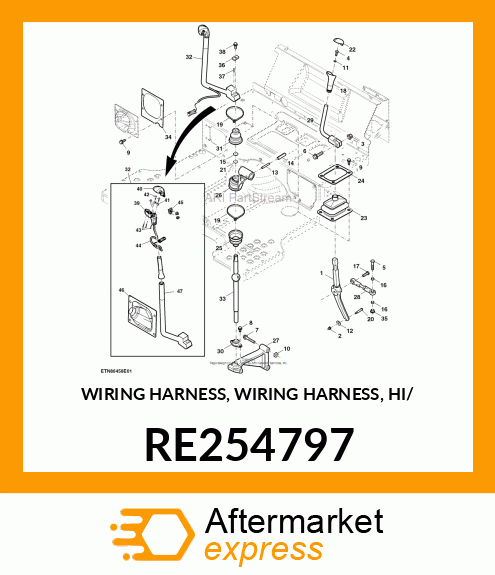 WIRING HARNESS, WIRING HARNESS, HI/ RE254797