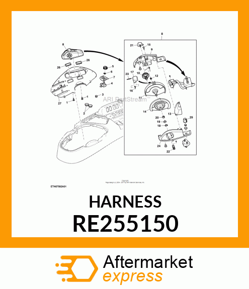 SWITCH, ROCKSHAFT CONTROL ROCKER RE255150