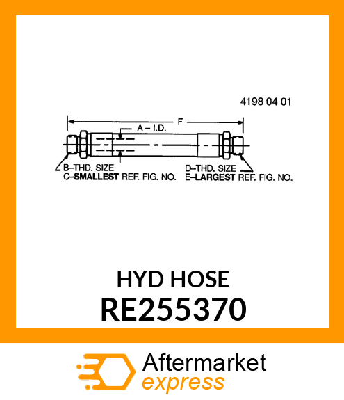 HYDRAULIC HOSE, EH SUPPLY MST RE255370