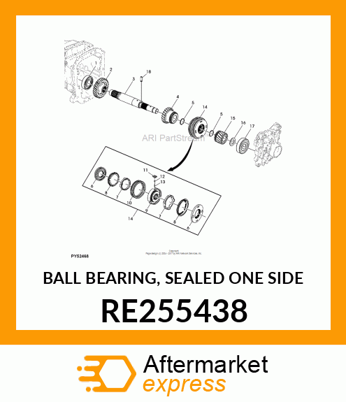 BALL BEARING, SEALED ONE SIDE RE255438