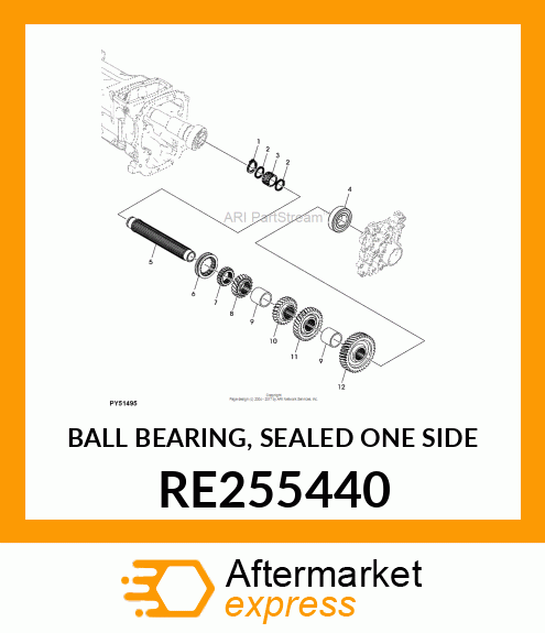 BALL BEARING, SEALED ONE SIDE RE255440