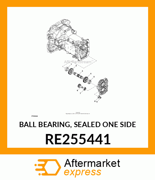 BALL BEARING, SEALED ONE SIDE RE255441