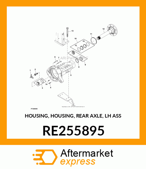 HOUSING, HOUSING, REAR AXLE, LH ASS RE255895