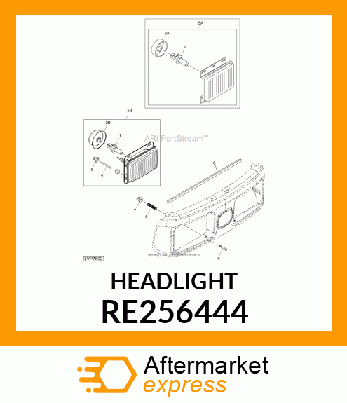 HEADLIGHT RE256444