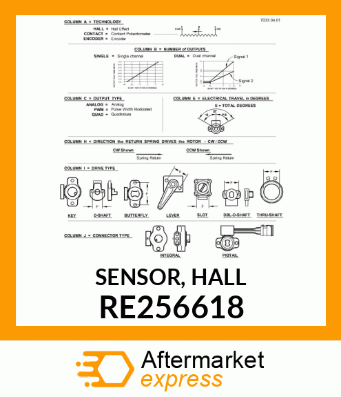 SENSOR, HALL RE256618