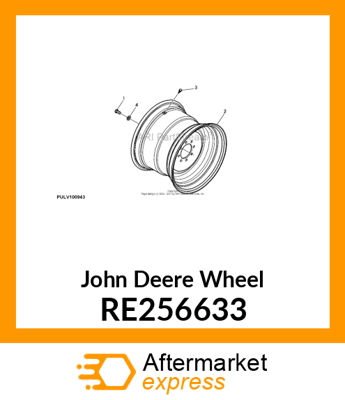 WHEEL, WHEEL, DISK amp; RIM, ASSEMBLY, RE256633