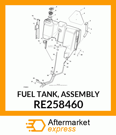 FUEL TANK, ASSEMBLY RE258460