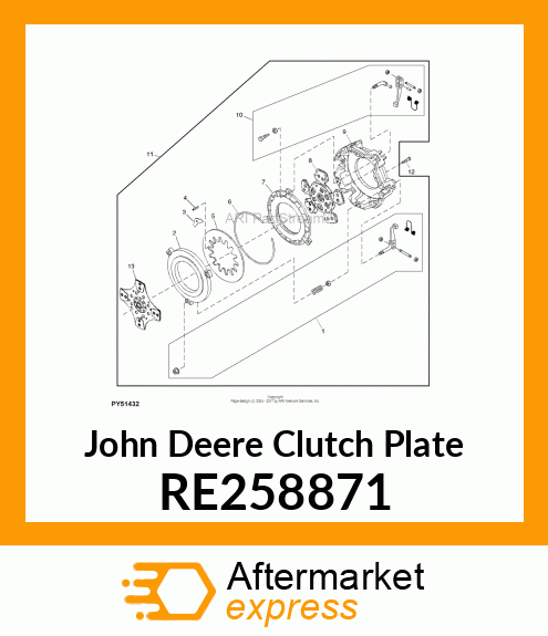 CLUTCH DISK, CLUTCH DISK, TRACTION RE258871